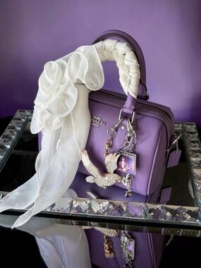 New Coach Purple Rain Mini Rowan ( Prince Theme ) CH157